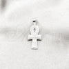 Dije Elegante 05.392.0122 Plata Rodinada, Diseño de Cruz, Pulido, Tono Plateado