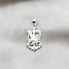 Dije Elegante 05.392.0125 Plata Rodinada, Diseño de Águila y Ancla, Pulido, Tono Plateado