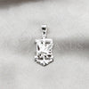 Dije Elegante 05.392.0125 Plata Rodinada, Diseño de Águila y Ancla, Pulido, Tono Plateado