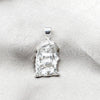 Dije Religioso 05.392.0126 Plata Rodinada, Diseño de Jesus, Pulido, Tono Plateado