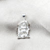Dije Religioso 05.392.0126 Plata Rodinada, Diseño de Jesus, Pulido, Tono Plateado