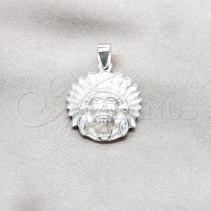 Dije Elegante 05.392.0129 Plata Rodinada, Pulido, Tono Plateado