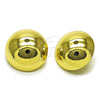 Arete Dormilona 02.213.0807 Oro Laminado, Diseño de Bola y Hueco, Pulido, Tono Dorado