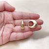 Argolla Huggie 02.213.0808.20 Oro Laminado, Pulido, Tono Dorado