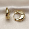 Argolla Huggie 02.213.0808.20 Oro Laminado, Pulido, Tono Dorado