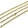 Gargantilla Elegante 04.326.0005.24 Oro Laminado, Pulido, Tono Dorado (04 MM Thickness, 24 Inches Length)