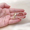 Argolla Huggie 02.204.0057.30 Oro Laminado, Diseño de Corazón, con Blanca Micro Pave, Pulido, Tono Dorado