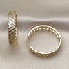 Argolla Huggie 02.204.0059.30 Oro Laminado, con Blanca Micro Pave, Pulido, Tono Dorado