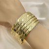 Docena de Aros 03.08.0142.08 Chapa de Oro, Diamantado, Tono Dorado (Grosor 06 MM, Talla Unica)