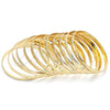 Docena de Aros 03.08.0142.08 Chapa de Oro, Diamantado, Tono Dorado (Grosor 06 MM, Talla Unica)
