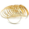 Docena de Aros 03.08.0142.08 Chapa de Oro, Diamantado, Tono Dorado (Grosor 06 MM, Talla Unica)