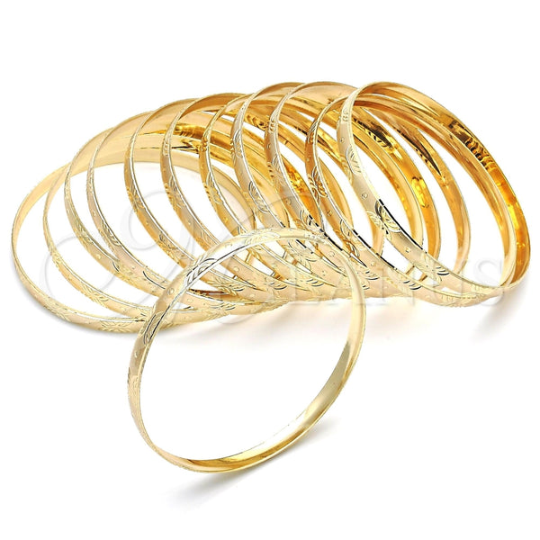Docena de Aros 03.08.0142.08 Chapa de Oro, Diamantado, Tono Dorado (Grosor 06 MM, Talla Unica)