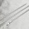 Gargantilla Basica 04.420.0003.16 Plata Rodinada, Diseño de Miami Cubana, Pulido, Tono Plateado (Calibre 100, Grosor 02 MM, 16 Pulgadas de Largo)