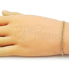 Pulsera Básica 04.63.1424.07 Oro Laminado, Diseño de Miami Cubana, Diamantado, Tono Dorado (0.80 Gauge, 03 MM Thickness, 7 Inches Length)