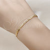 Pulsera Básica 5.222.026.07 Oro Laminado, Diseño de Mariner, Diamantado, Tono Dorado (0.80 Gauge, 03 MM Thickness, 7 Inches Length)