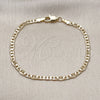 Pulsera Básica 5.222.026.07 Oro Laminado, Diseño de Mariner, Diamantado, Tono Dorado (0.80 Gauge, 03 MM Thickness, 7 Inches Length)