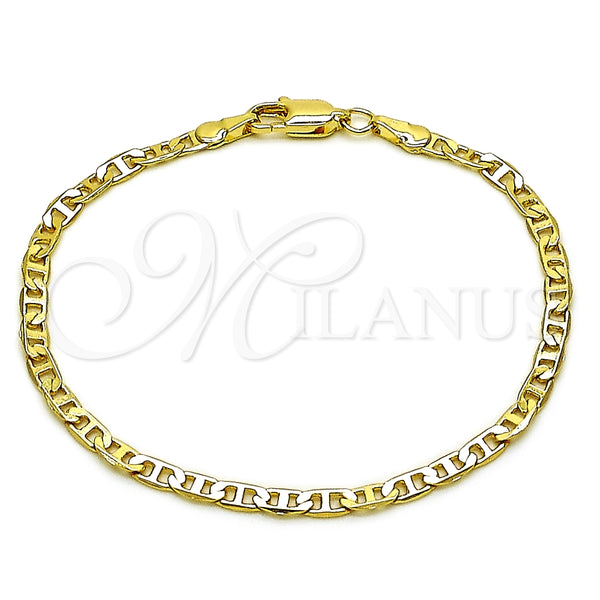 Pulsera Básica 5.222.026.07 Oro Laminado, Diseño de Mariner, Diamantado, Tono Dorado (0.80 Gauge, 03 MM Thickness, 7 Inches Length)