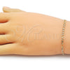 Pulsera Básica 5.222.017.07 Oro Laminado, Diseño de Figaro, Diamantado, Tono Dorado (0.80 Gauge, 03 MM Thickness, 7 Inches Length)