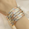 Docena de Aros 03.08.0088.08 Chapa de Oro, Diamantado, Tres Tonos (06 MM Thickness, Size 7 (3.00 Diameter))