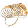 Docena de Aros 03.08.0088.08 Chapa de Oro, Diamantado, Tres Tonos (06 MM Thickness, Size 7 (3.00 Diameter))