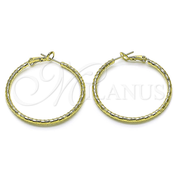 Argolla Mediana 02.213.0815.40 Oro Laminado, Diamantado, Tono Dorado