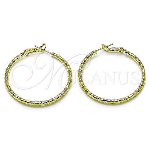 Argolla Mediana 02.213.0815.40 Oro Laminado, Diamantado, Tono Dorado