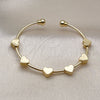 Aro Individual 07.170.0050 Oro Laminado, Diseño de Corazón, Pulido, Tono Dorado (02 MM Thickness, One size fits all)