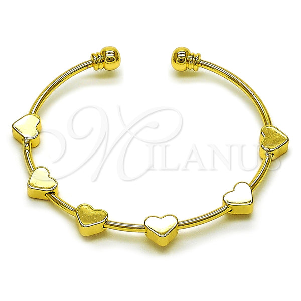 Aro Individual 07.170.0050 Oro Laminado, Diseño de Corazón, Pulido, Tono Dorado (02 MM Thickness, One size fits all)