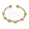 Aro Individual 07.170.0050 Oro Laminado, Diseño de Corazón, Pulido, Tono Dorado (Grosor 02 MM, Talla Unica)
