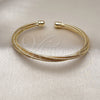 Aro Individual 07.170.0051 Oro Laminado, Diseño de Torcido, Diamantado, Tono Dorado (06 MM Thickness, One size fits all)