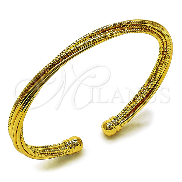 Aro Individual 07.170.0051 Oro Laminado, Diseño de Torcido, Diamantado, Tono Dorado (06 MM Thickness, One size fits all)