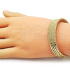 Aro Individual 07.170.0041.1 Oro Laminado, Diseño de Torcido, Diamantado, Tono Dorado (14 MM Thickness, One size fits all)