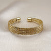 Aro Individual 07.170.0041.1 Oro Laminado, Diseño de Torcido, Diamantado, Tono Dorado (14 MM Thickness, One size fits all)