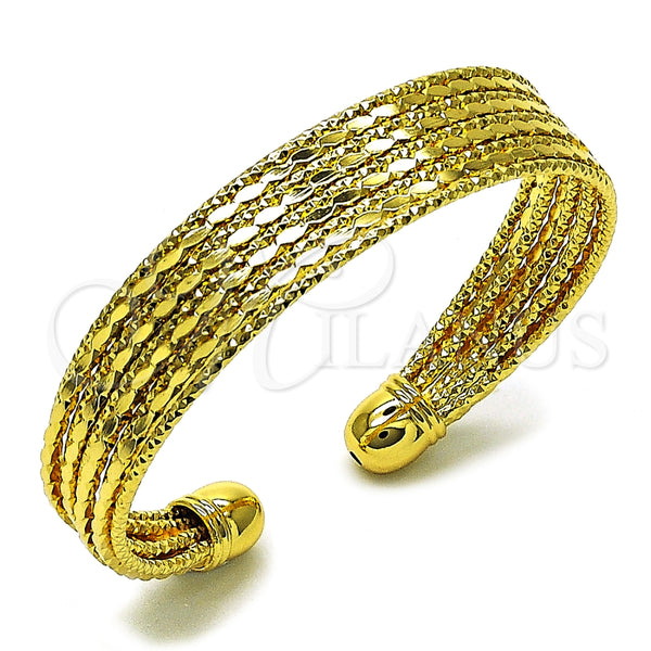 Aro Individual 07.170.0041.1 Oro Laminado, Diseño de Torcido, Diamantado, Tono Dorado (14 MM Thickness, One size fits all)
