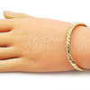 Aro Individual 07.170.0056 Oro Laminado, Diseño de Torcido, Pulido, Tono Dorado (07 MM Thickness, One size fits all)