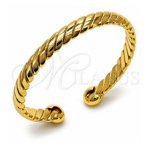 Aro Individual 07.170.0056 Oro Laminado, Diseño de Torcido, Pulido, Tono Dorado (07 MM Thickness, One size fits all)