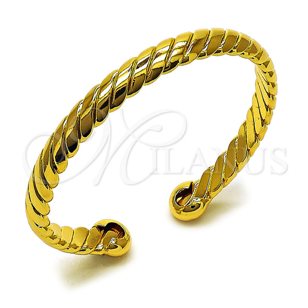 Aro Individual 07.170.0056 Oro Laminado, Diseño de Torcido, Pulido, Tono Dorado (07 MM Thickness, One size fits all)