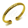 Aro Individual 07.170.0056 Oro Laminado, Diseño de Torcido, Pulido, Tono Dorado (07 MM Thickness, One size fits all)