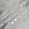Pulsera Básica 04.420.0009.9 Plata Rodinada, Diseño de Figaro, Pulido, Tono Plateado (Calibre 220, Grosor 08 MM, 9 Pulgadas de Largo)