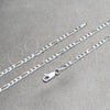 Gargantilla Basica 04.420.0015.18 Plata Rodinada, Diseño de Figaro, Pulido, Tono Plateado (Calibre 0.80, Grosor 02.8 MM, 18 Pulgadas de Largo)