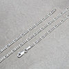 Gargantilla Basica 04.420.0016.18 Plata Rodinada, Diseño de Figaro, Pulido, Tono Plateado (Calibre 0.60, Grosor 02.2 MM, 18 Pulgadas de Largo)
