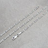 Gargantilla Basica 04.420.0016.18 Plata Rodinada, Diseño de Figaro, Pulido, Tono Plateado (Calibre 0.60, Grosor 02.2 MM, 18 Pulgadas de Largo)