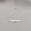 Gargantilla Basica 03.420.0002.05 Plata Rodinada, Diseño de Figaro, Pulido, Tono Plateado (Calibre 0.40, Grosor 01.8 MM, 5 Pulgadas de Largo)