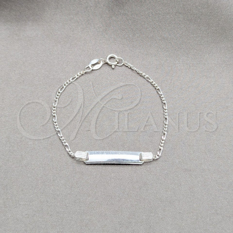 Gargantilla Basica 03.420.0002.05 Plata Rodinada, Diseño de Figaro, Pulido, Tono Plateado (Calibre 0.40, Grosor 01.8 MM, 5 Pulgadas de Largo)
