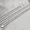 Pulsera Básica 04.420.0007.09 Plata Rodinada, Diseño de Miami Cubana, Pulido, Tono Plateado (Calibre 200, Grosor 07 MM, 9 Pulgadas de Largo)