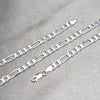 Gargantilla Basica 04.420.0012.22 Plata Rodinada, Diseño de Figaro, Pulido, Tono Plateado (Calibre 150, Grosor 06 MM, 22 Pulgadas de Largo)