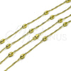 Gargantilla Basica 04.213.0282.20 Oro Laminado, Diseño de Singapore y Bola, Pulido, Tono Dorado (02 MM Thickness, 20 Inches Length)