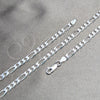 Gargantilla Basica 04.420.0013.18 Plata Rodinada, Diseño de Figaro, Pulido, Tono Plateado (Calibre 120, Grosor 04.6 MM, 18 Pulgadas de Largo)