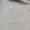 Tobillera Básica 03.431.0001.10 Plata Rodinada, Diseño de Figaro, Diamantado, Tono Plateado (Calibre 150, Grosor 06 MM, 10 Pulgadas de Largo)