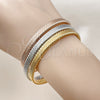 Aro Trio 07.282.0030 Oro Laminado, Diseño de Torcido, Pulido, Tres Tonos (06 MM Thickness, One size fits all)